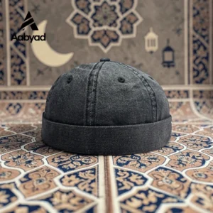 Brimless Cap (Ash Color) - Denim Fabrics