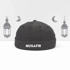 Musafir Brimless Cap (Ash Color) - Denim Fabrics