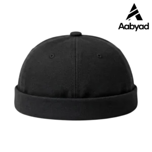 Brimless Cap  (Black Color) Canvas Fabrics