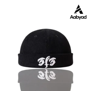 313 Black Corduroy Brimless Cap – Badr Fighters Inspired | Aabyad