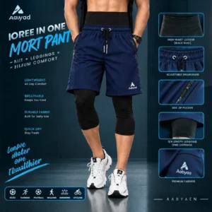 Aabyad Three In One Short Pant – Navy blue
